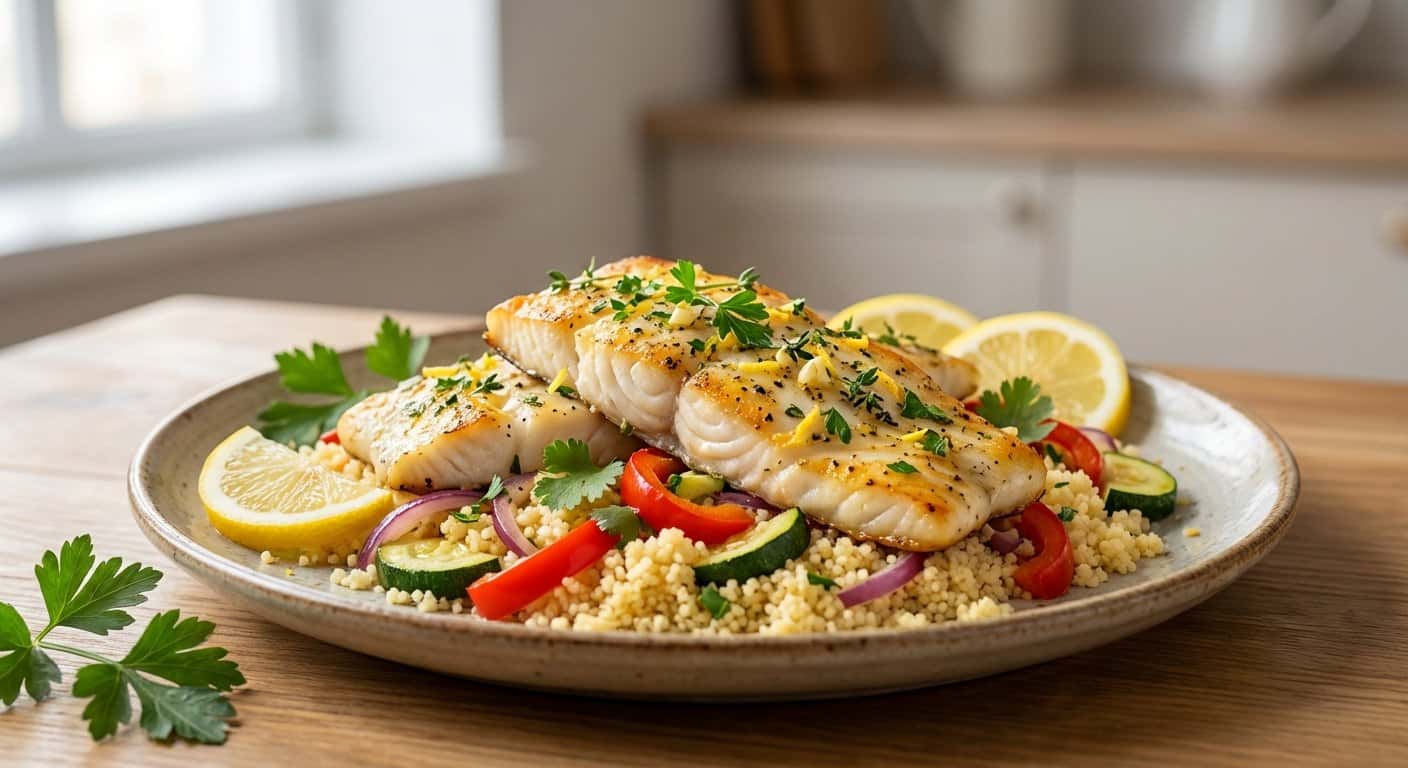 Abadejo al Horno con Couscous