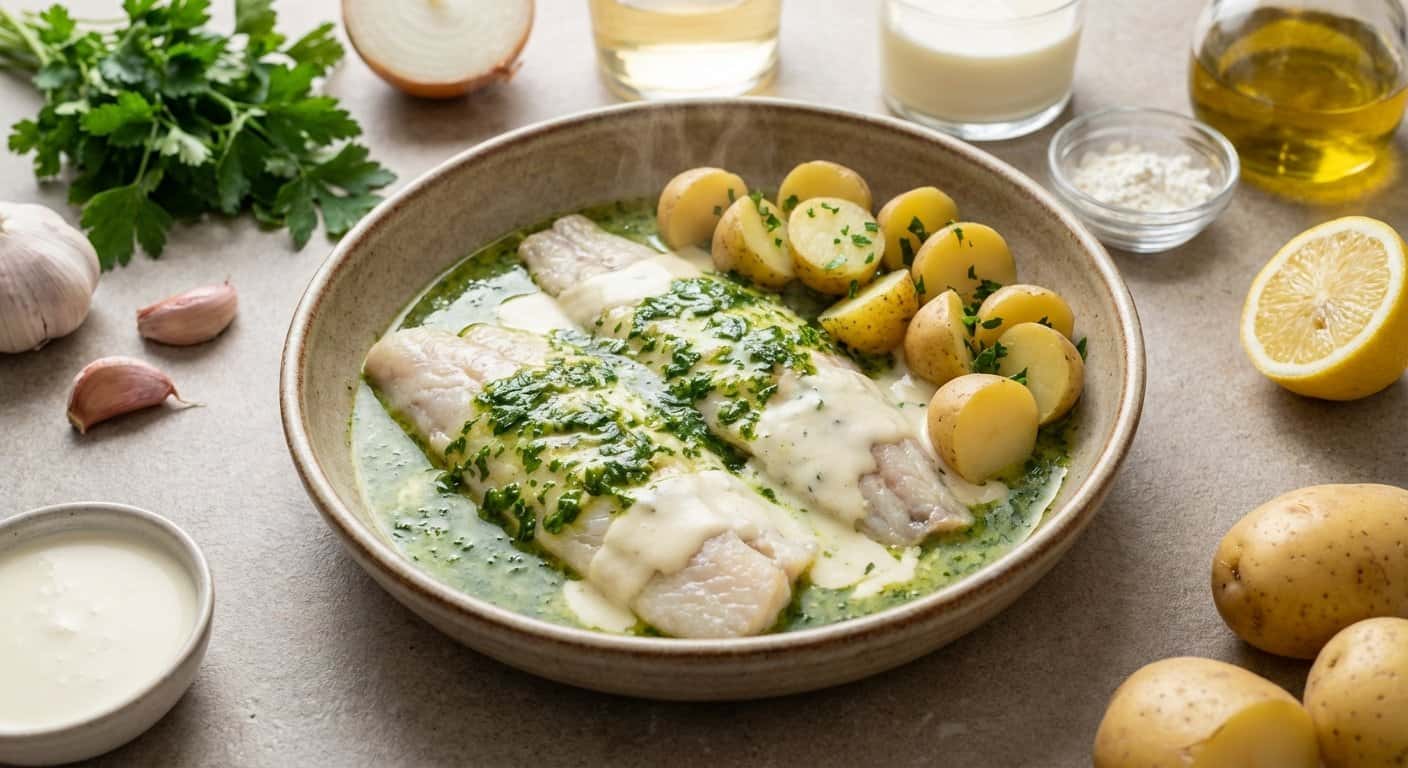 Abadejo en Salsa Verde con Salsa Ligera