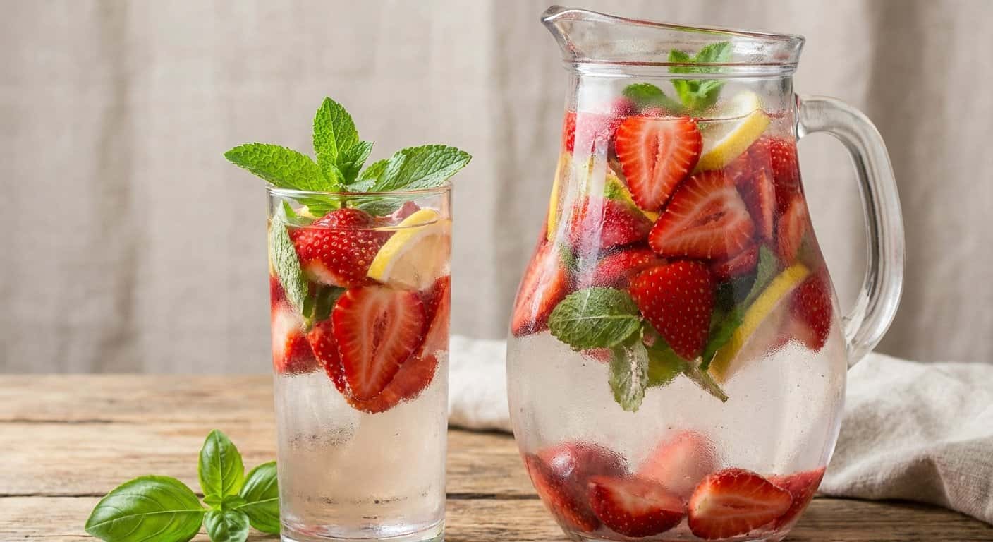 Agua Aromatizada de Fresa