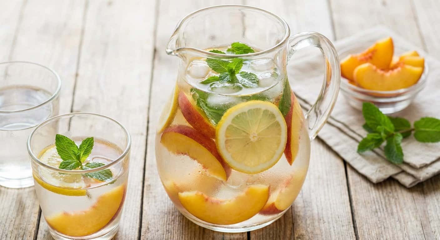 Agua Aromatizada de Melocotón