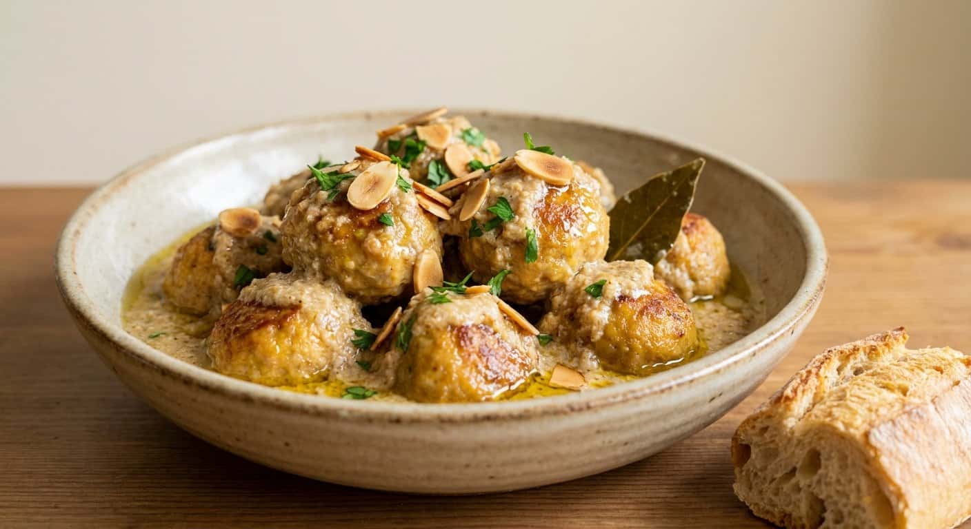 Albóndigas en Salsa de Almendras