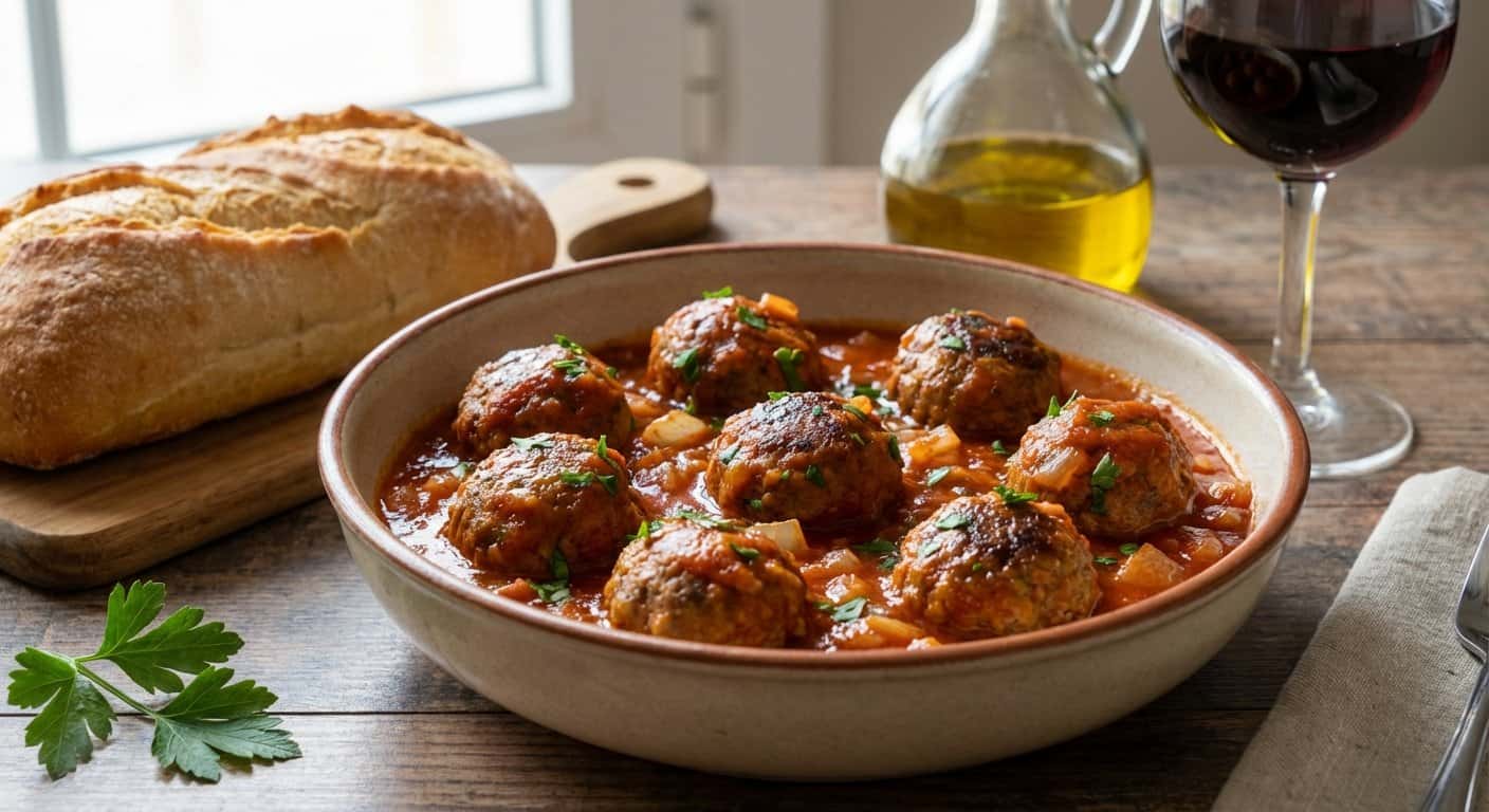 Albóndigas en Salsa de Tomate Casera
