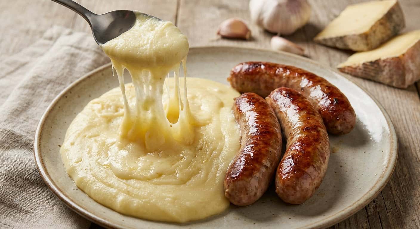 Aligot con Salchicha