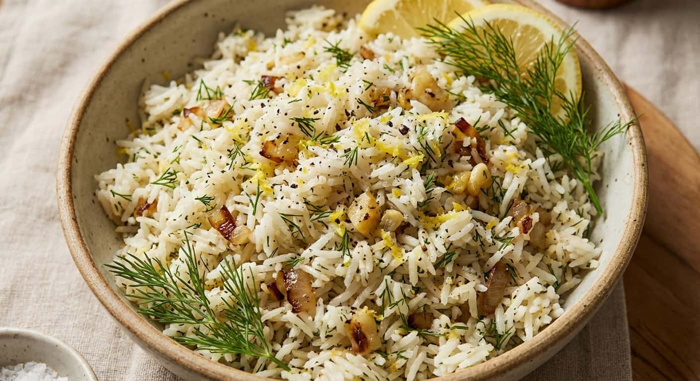 Arroz aromático con eneldo