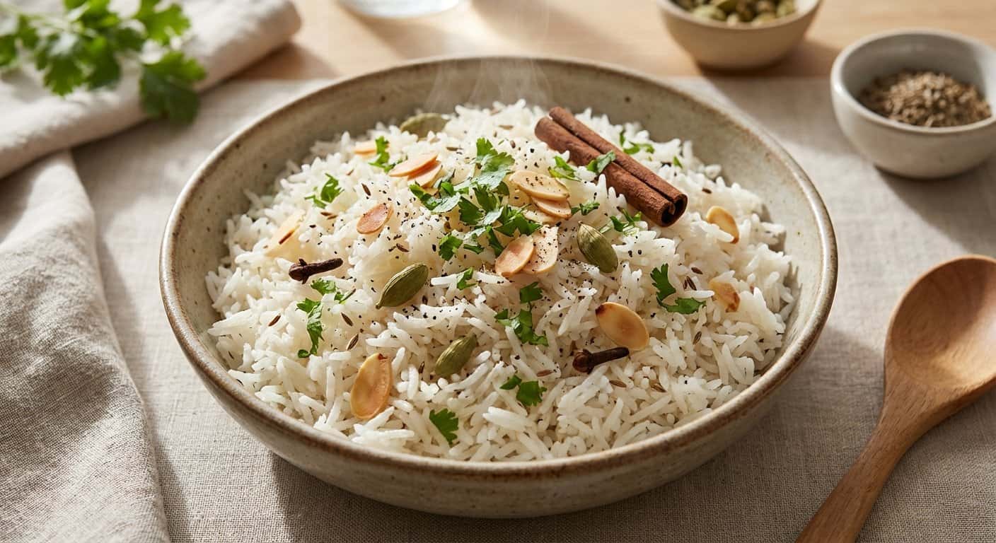 Arroz Basmati al Vapor con Especias
