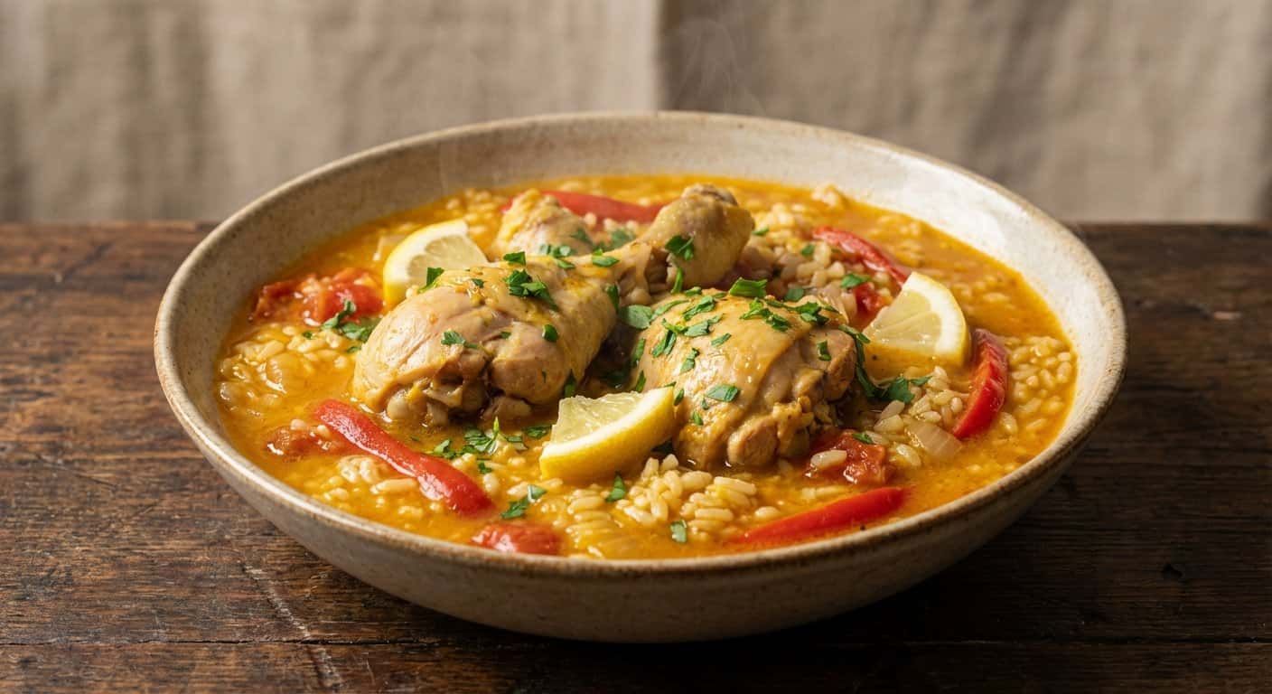 Arroz Caldoso de Pollo