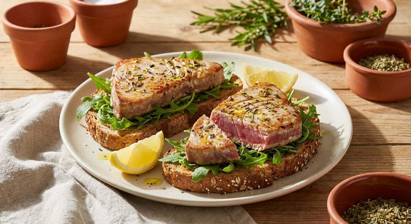 Atún estilo italiano con especias