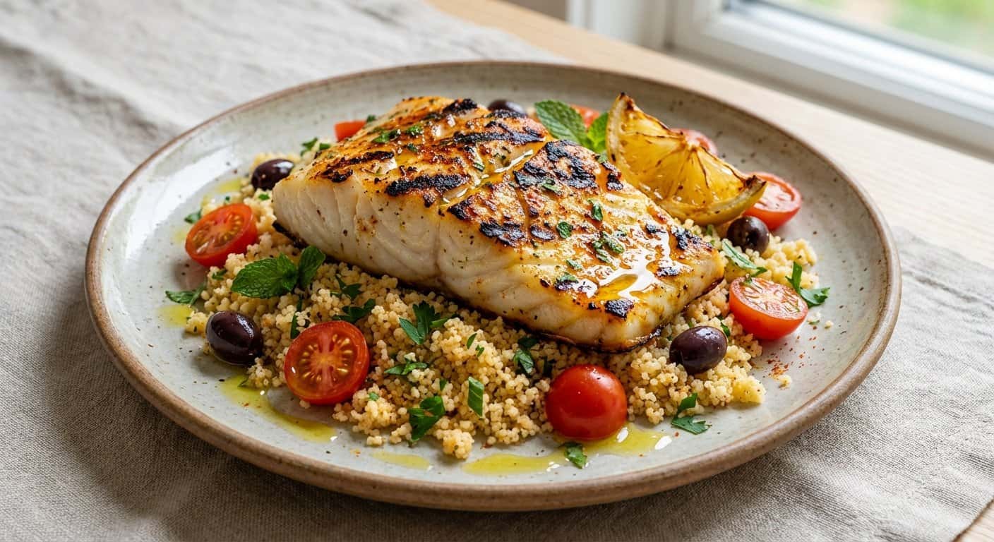 Bacalao a la Parrilla con Couscous