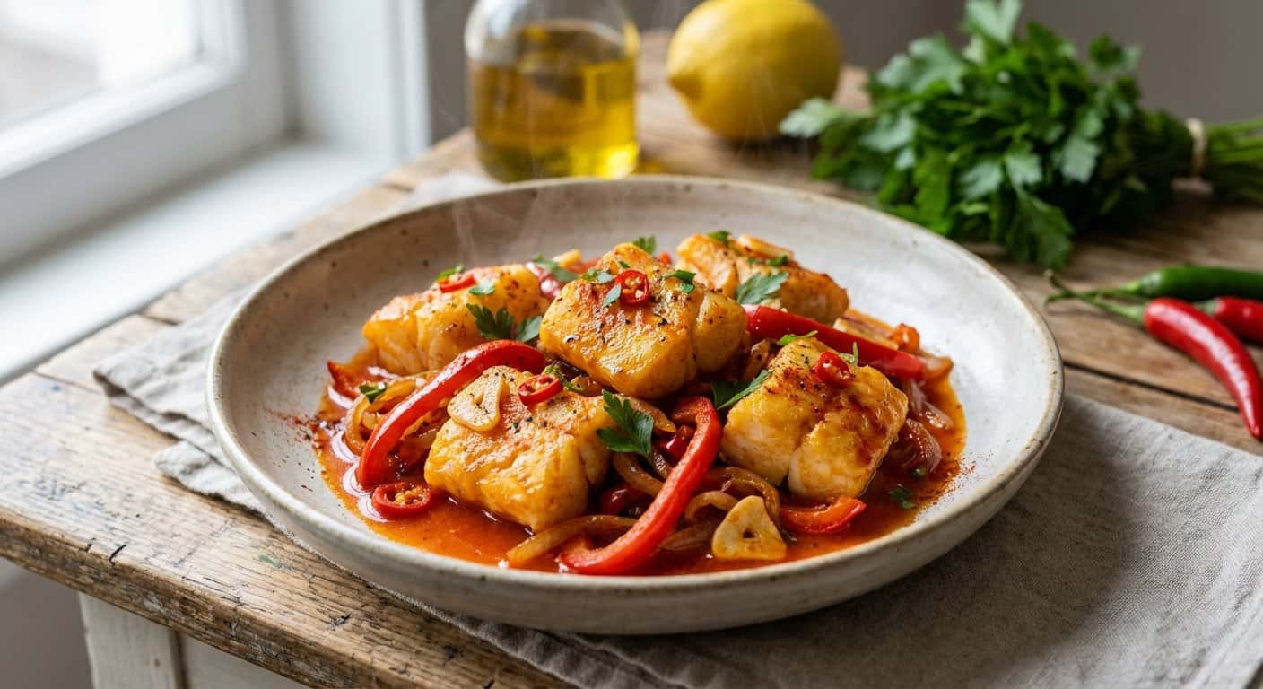 Bacalao Salteado con Toque Picante