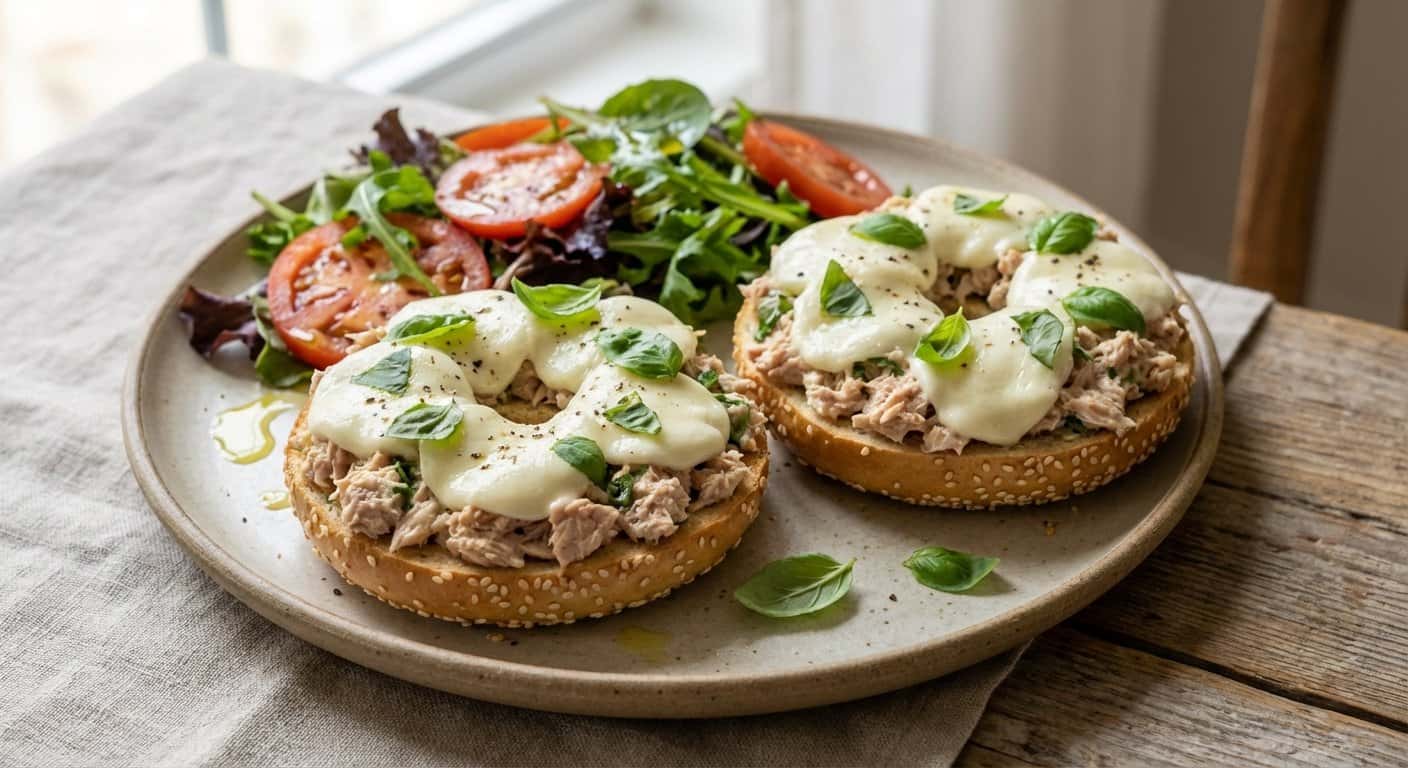 Bagel con Mozzarella y Atún