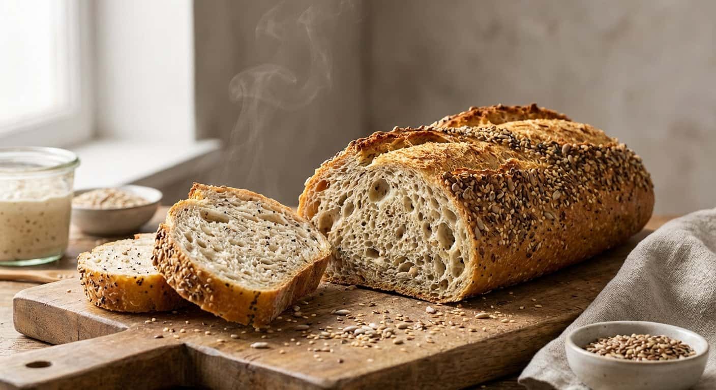 Baguette con Prefermento y Semillas Mixtas