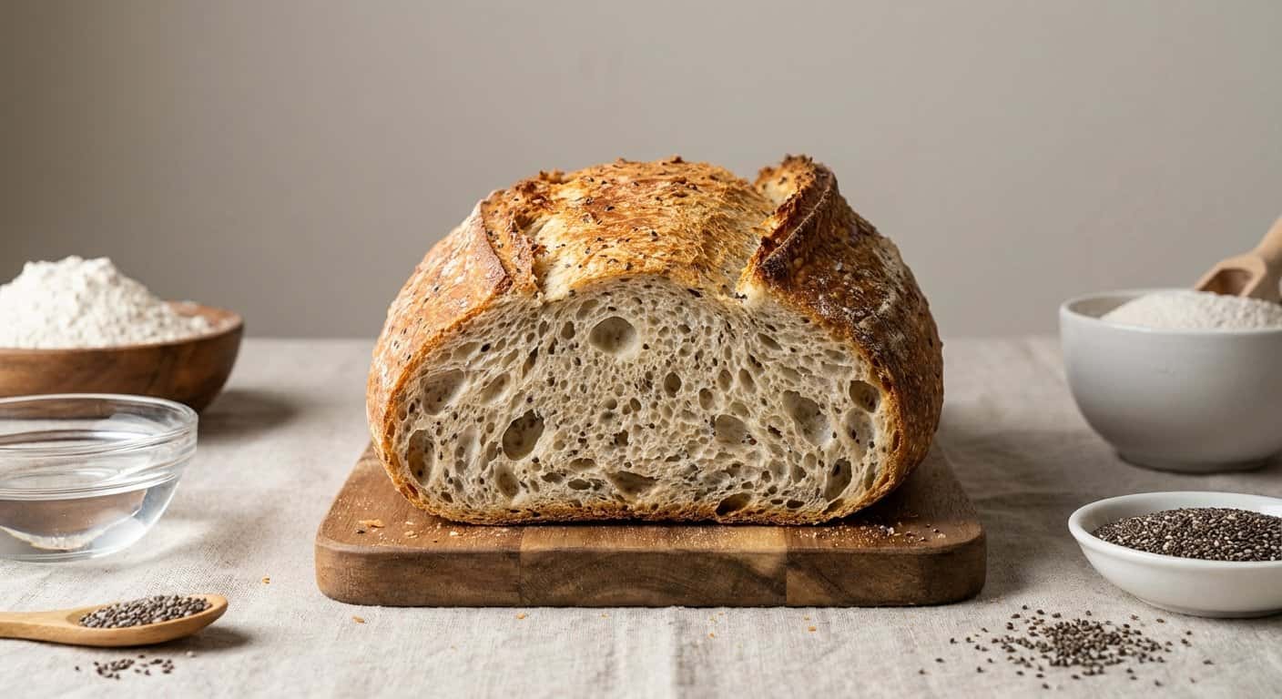 Baguette Horneado en Olla con Chía