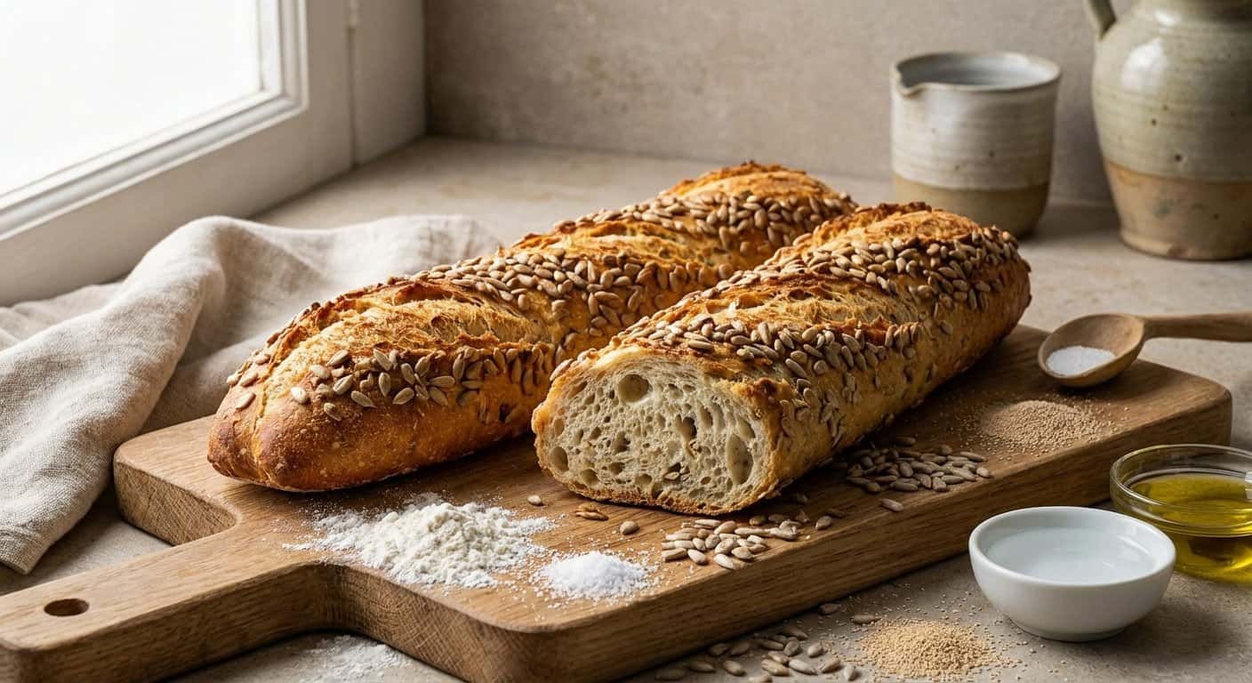 Baguette Rápido con Pipas de Girasol