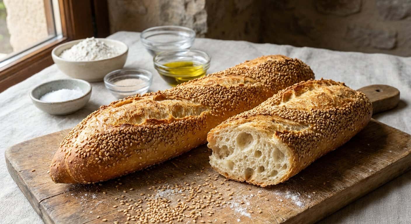 Baguette Rápido con Sésamo