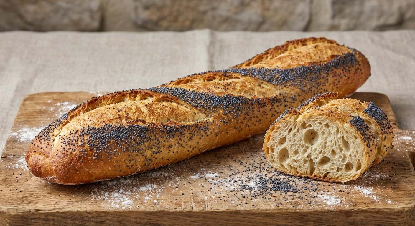 Baguette Tradicional con Semillas de Amapola