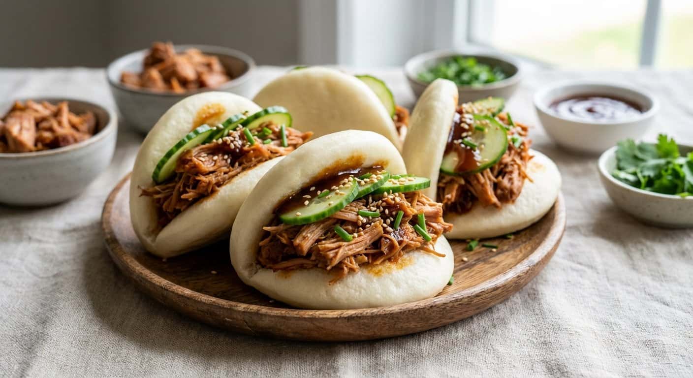 Bao Buns de Jackfruit Desmenuzado