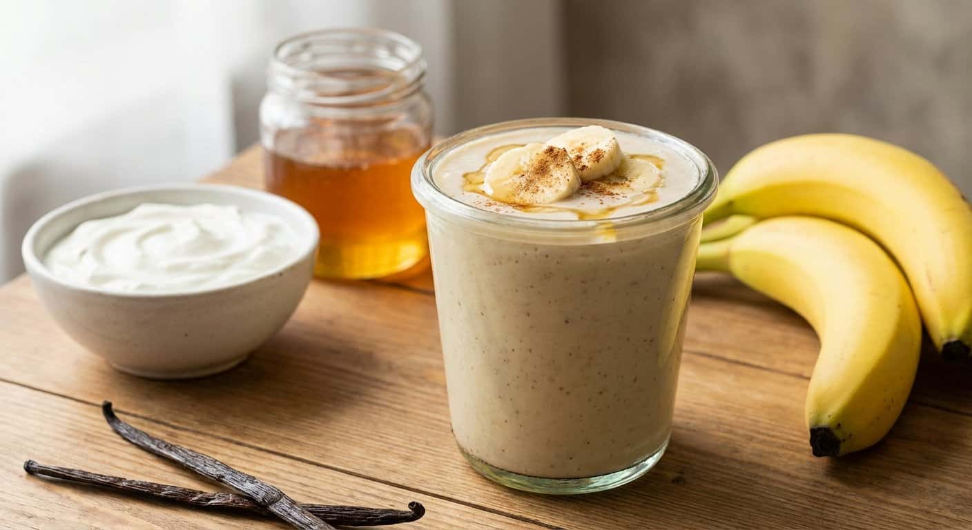 Batido Cremoso de Plátano y Leche