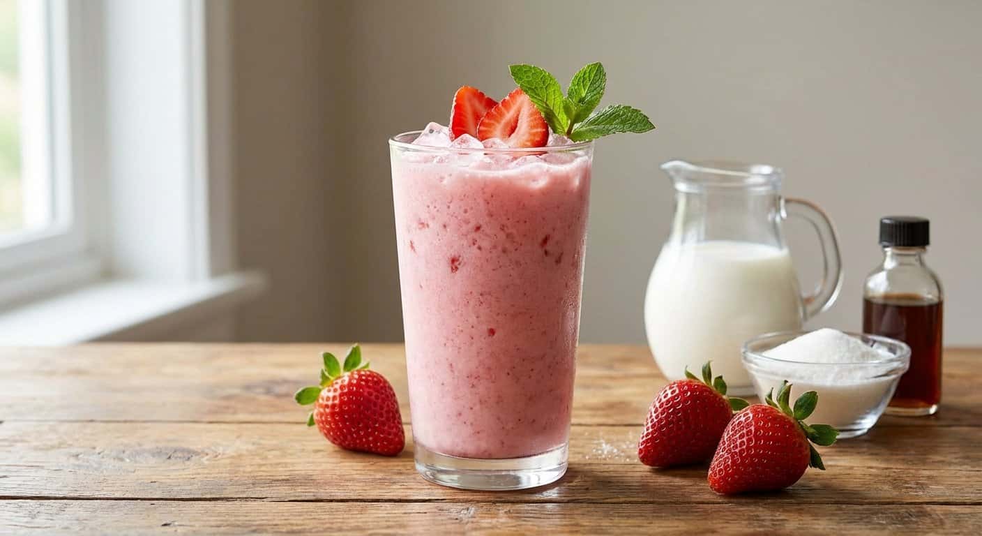 Batido de Fresa y Leche