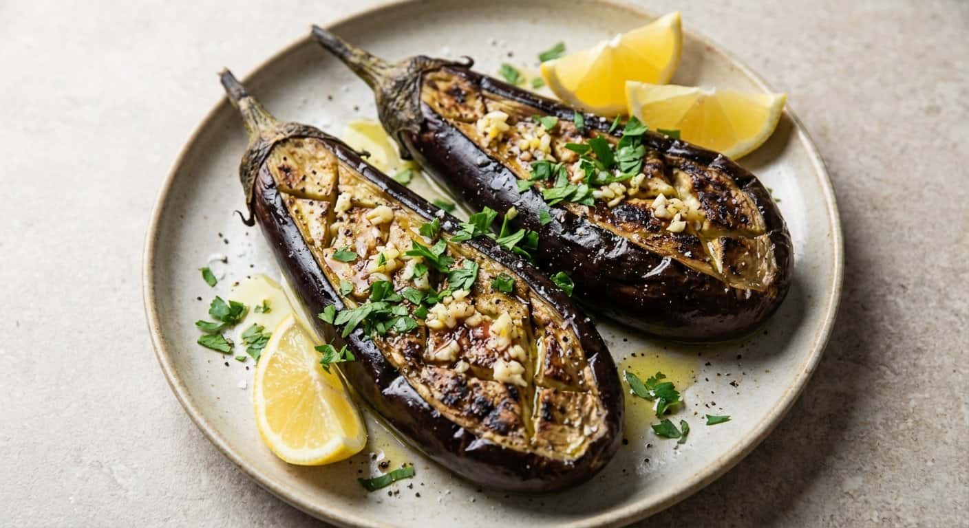 Berenjena Asada a la Barbacoa