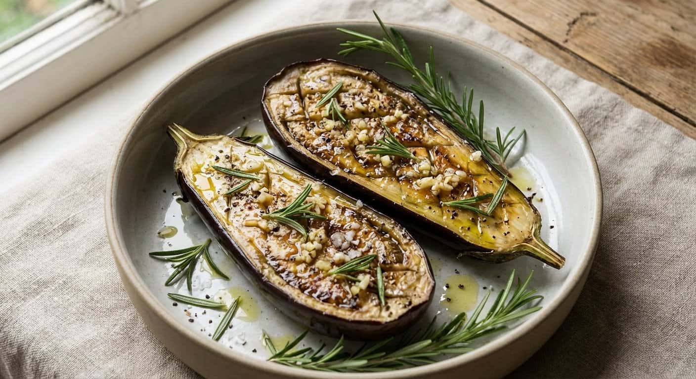 Berenjena Asada con Romero