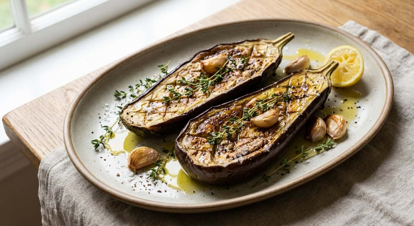 Berenjena Asada con Tomillo