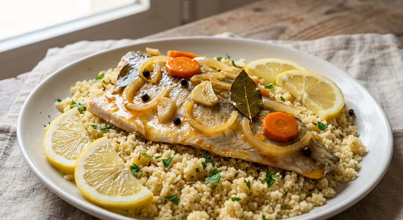 Besugo en Escabeche con Couscous