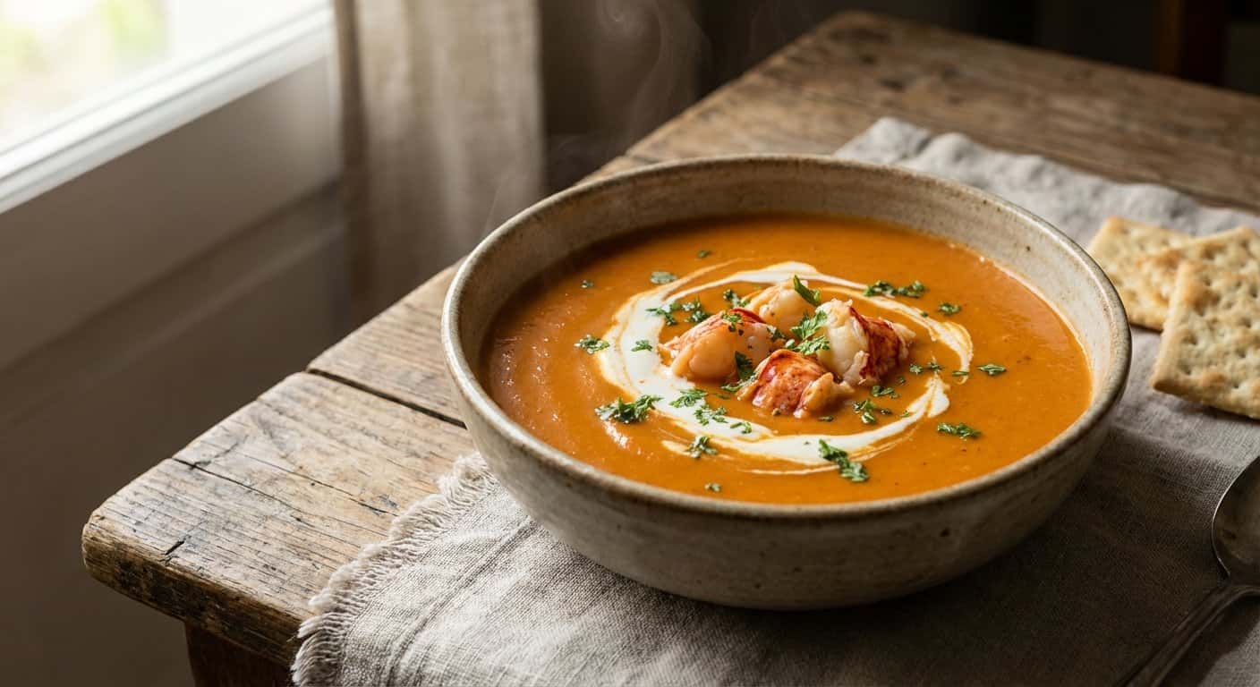 Bisque de Bogavante con Brandy y Nata Fresca