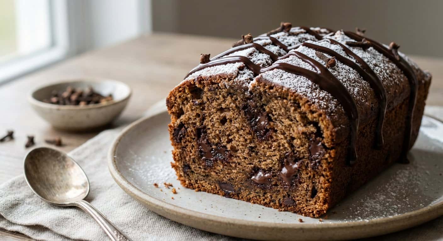 Bizcocho de Clavo y Chocolate Negro