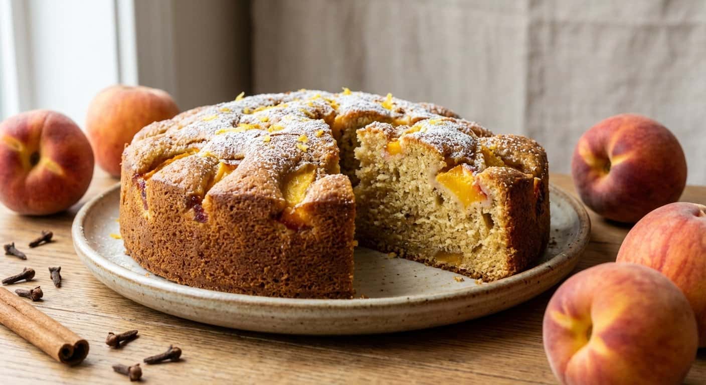 Bizcocho de Melocotón con Clavo
