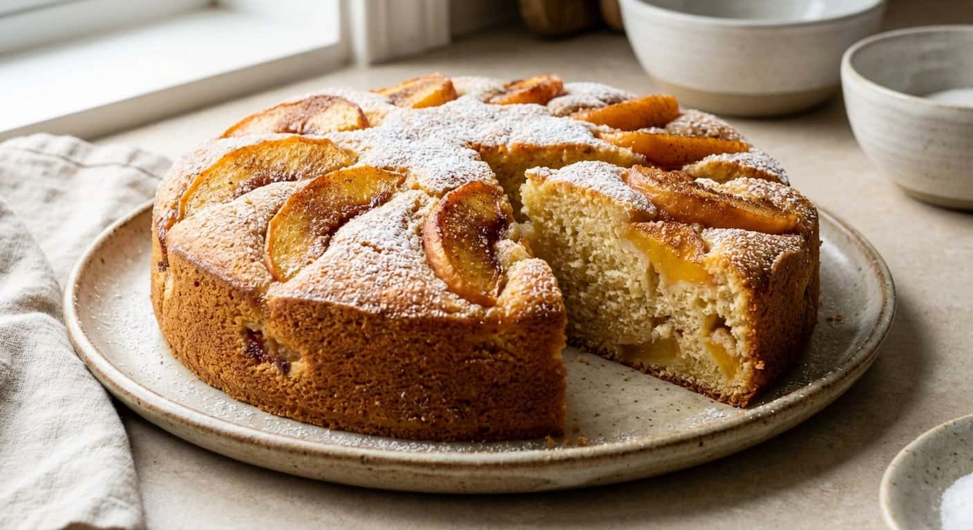 Bizcocho de Melocotón con Vainilla