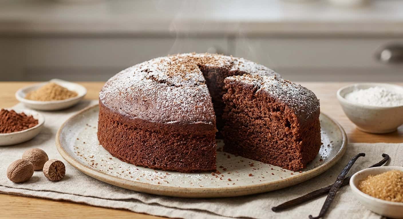 Bizcocho de Nuez Moscada y Cacao