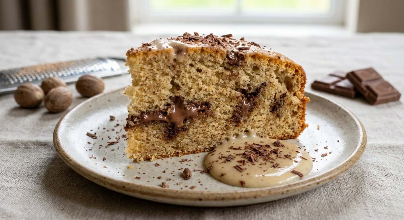 Bizcocho de Nuez Moscada y Chocolate con Leche