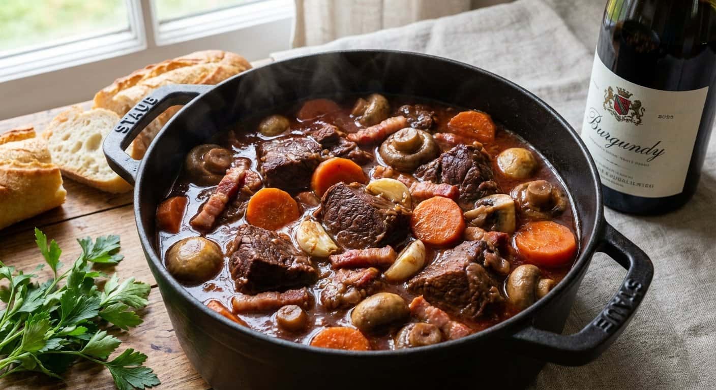 Boeuf Bourguignon Alsaciano con Ajo