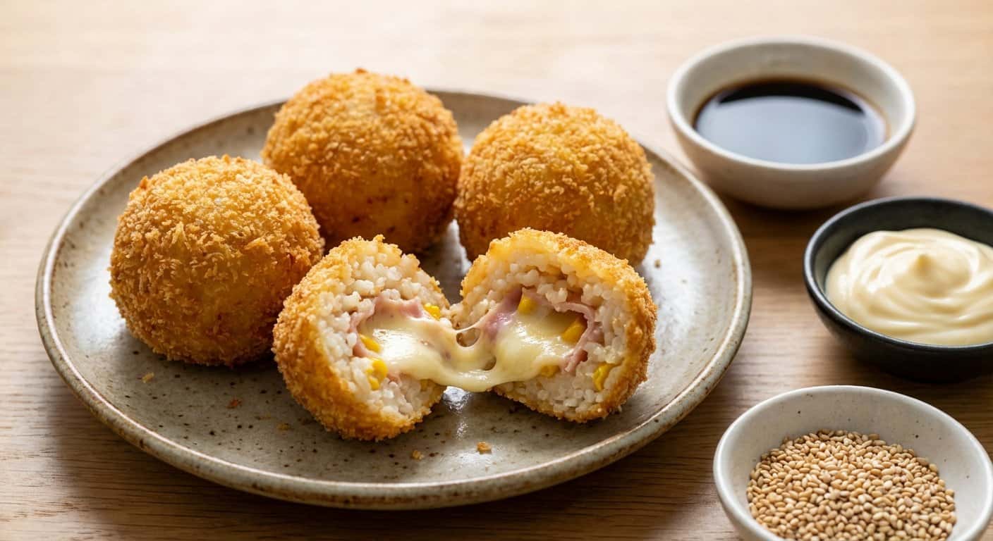 Bolitas de Arroz Rellenas en Airfryer