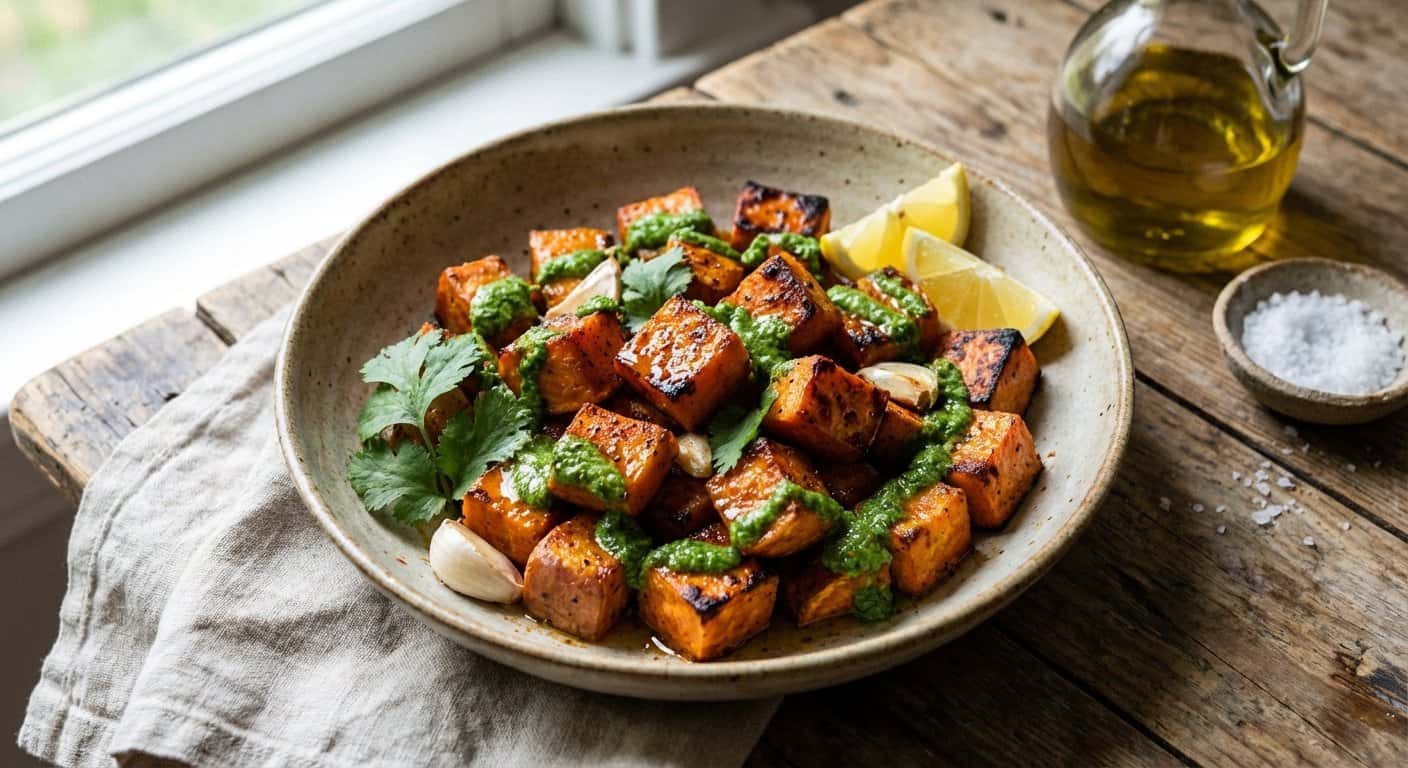 Boniato al Horno con Cilantro