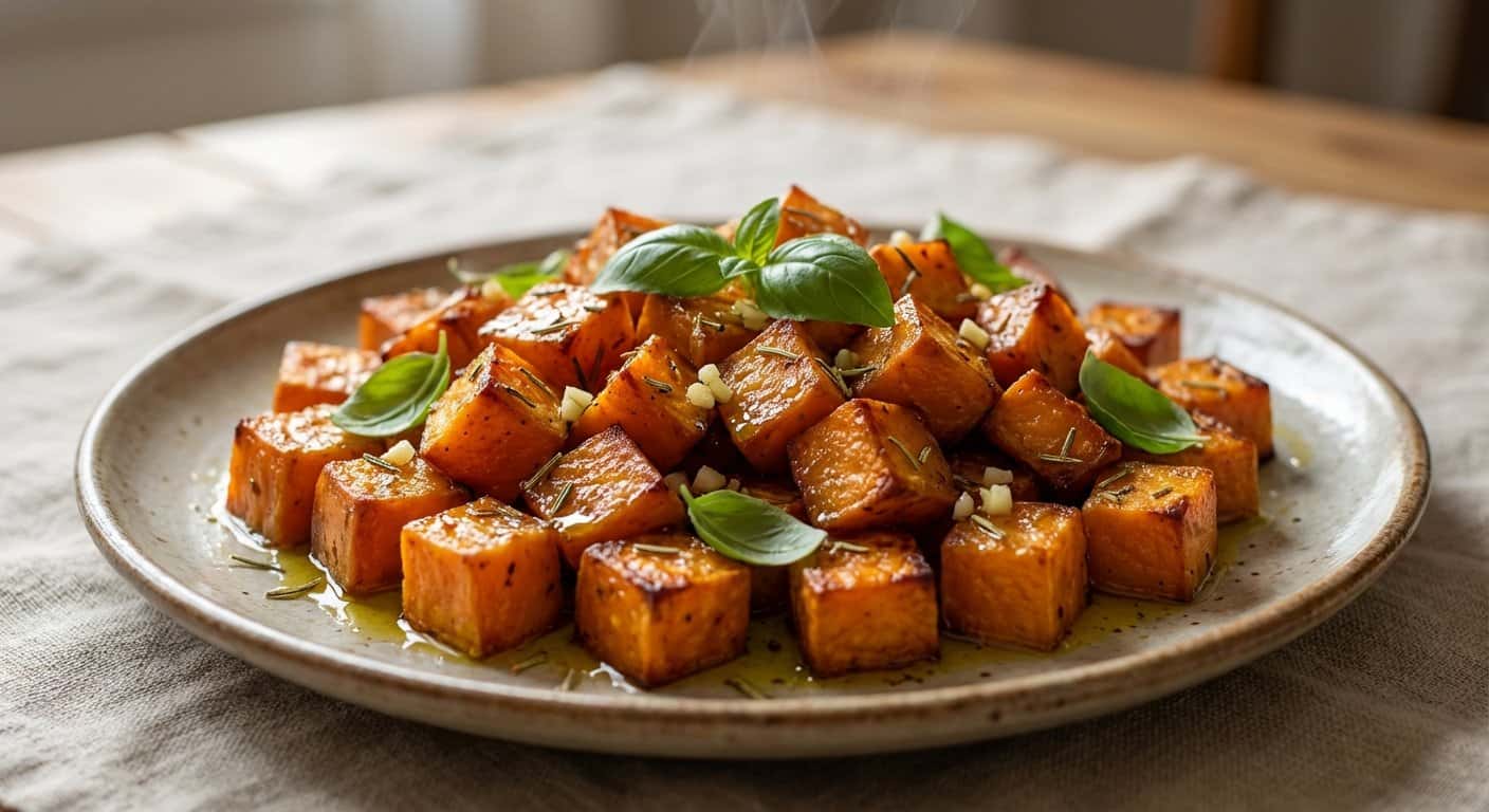 Boniato Asado con Albahaca