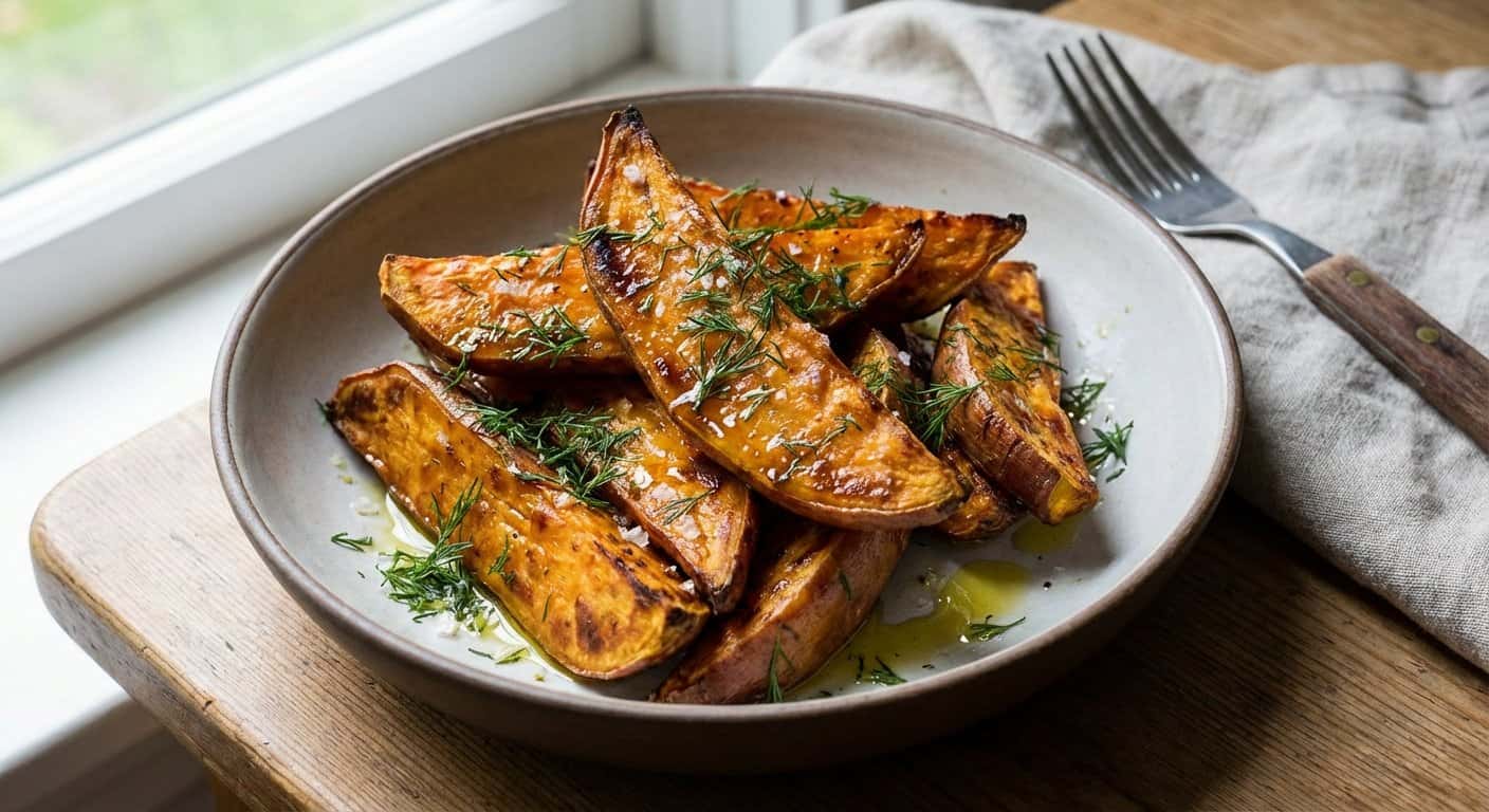 Boniatos Asadas con Eneldo