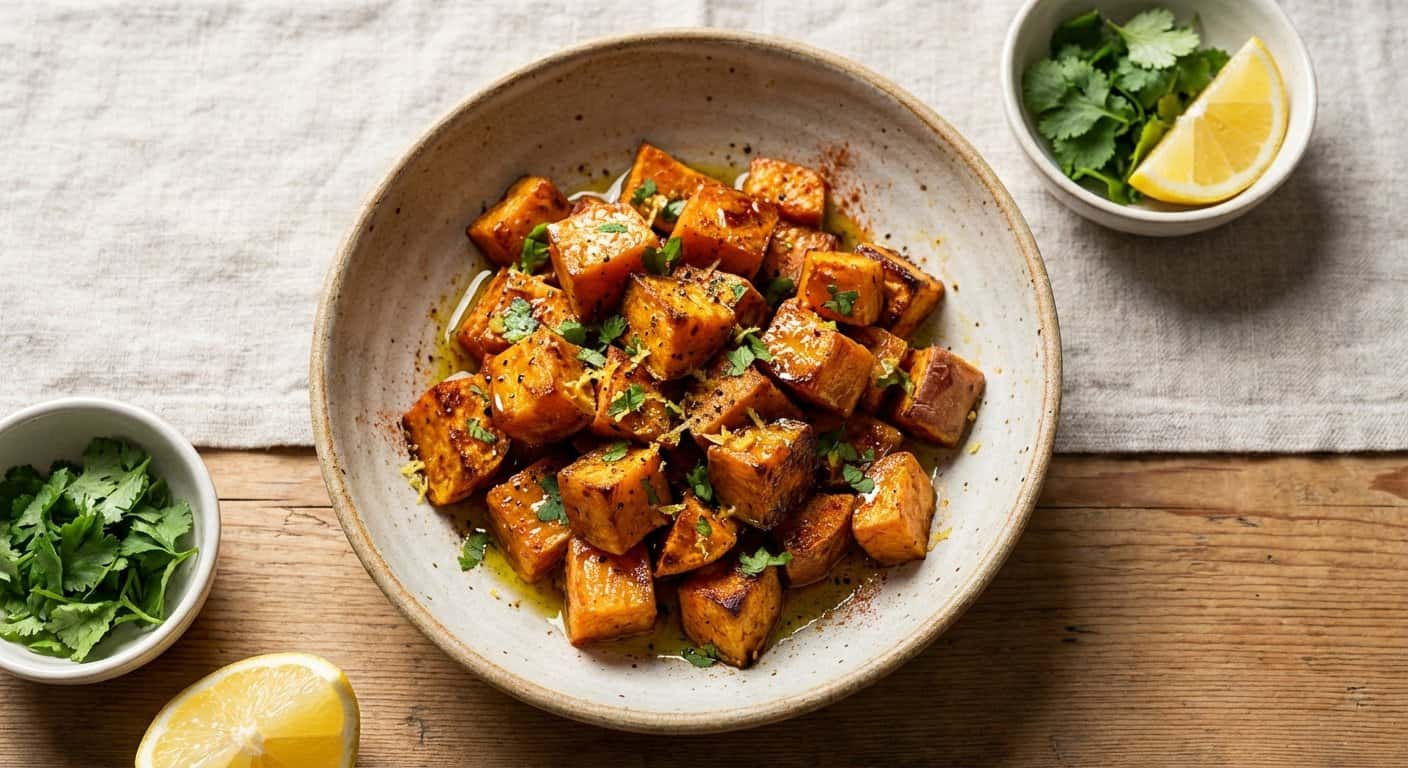 Boniatos Asados con Cilantro