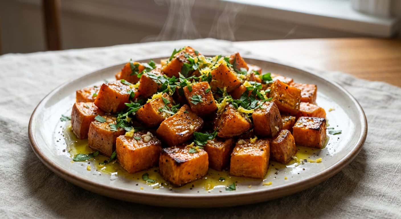 Boniatos Asados con Perejil