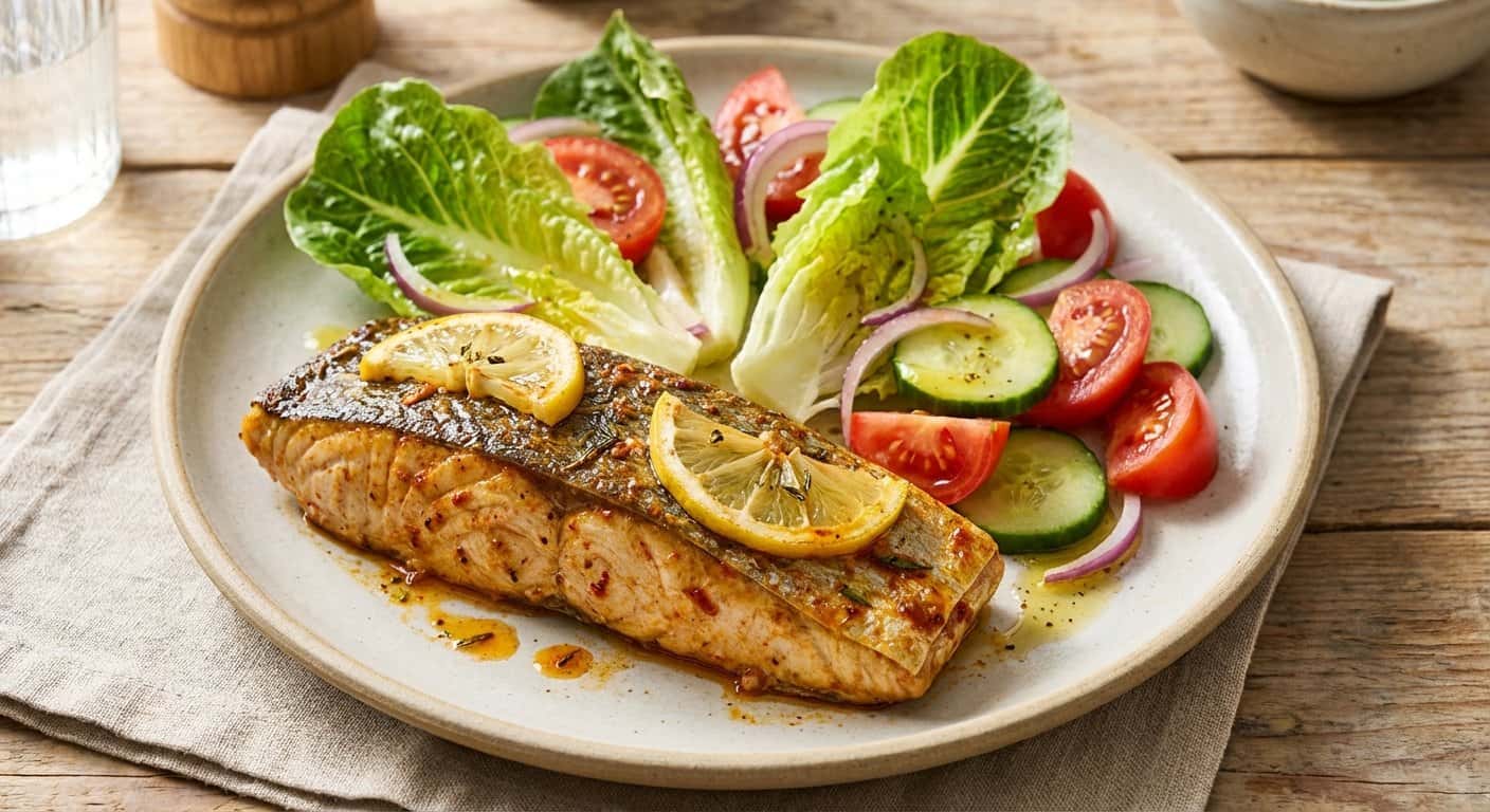 Bonito al Horno con Ensalada Fresca