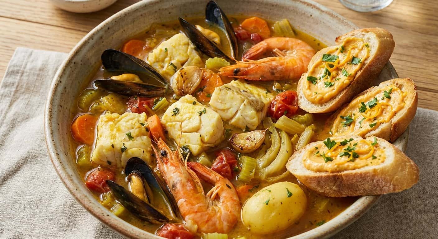 Bouillabaisse Bretón con Ajo