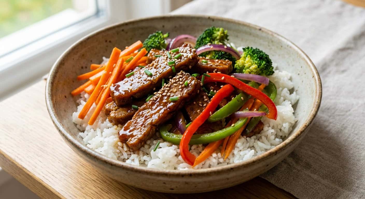 Bowl de Seitán Teriyaki