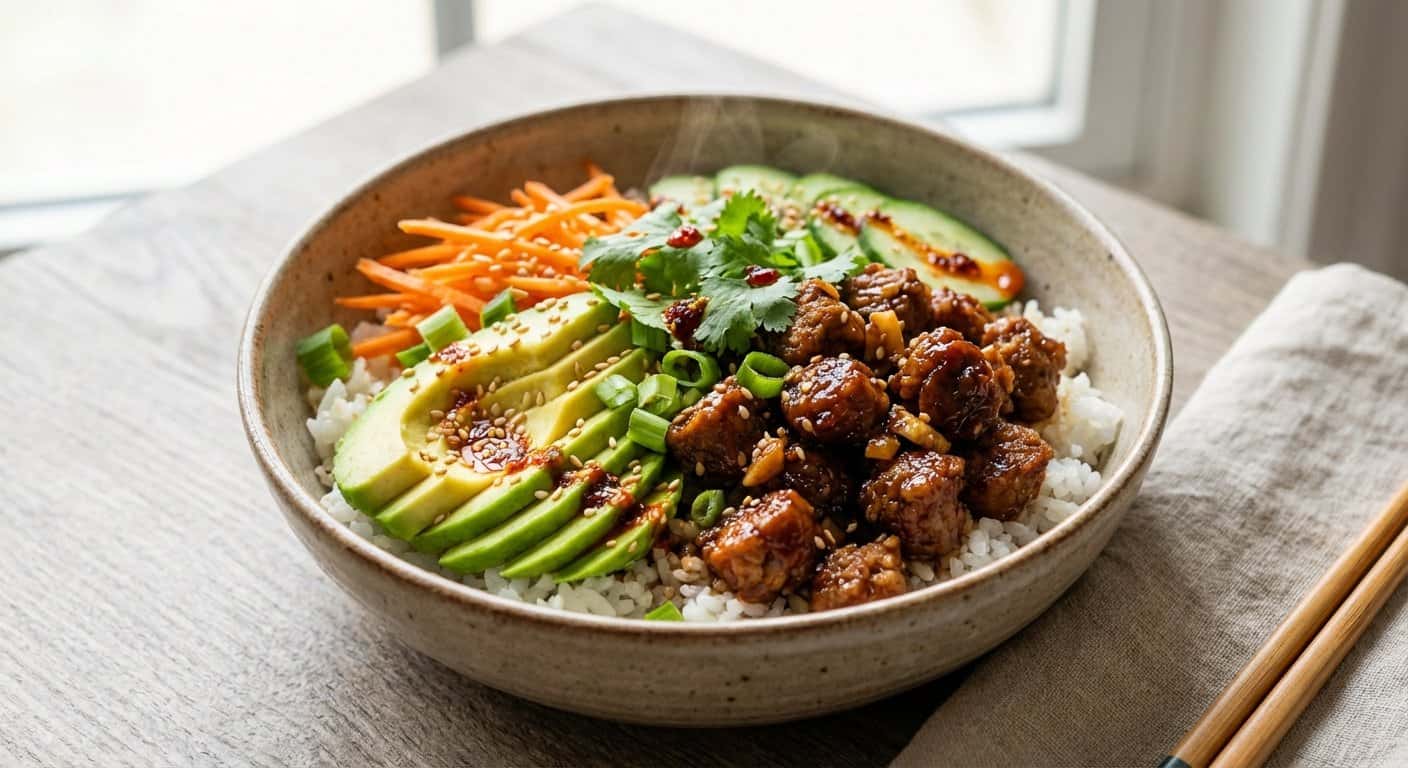 Bowl de Soja Texturizada Teriyaki