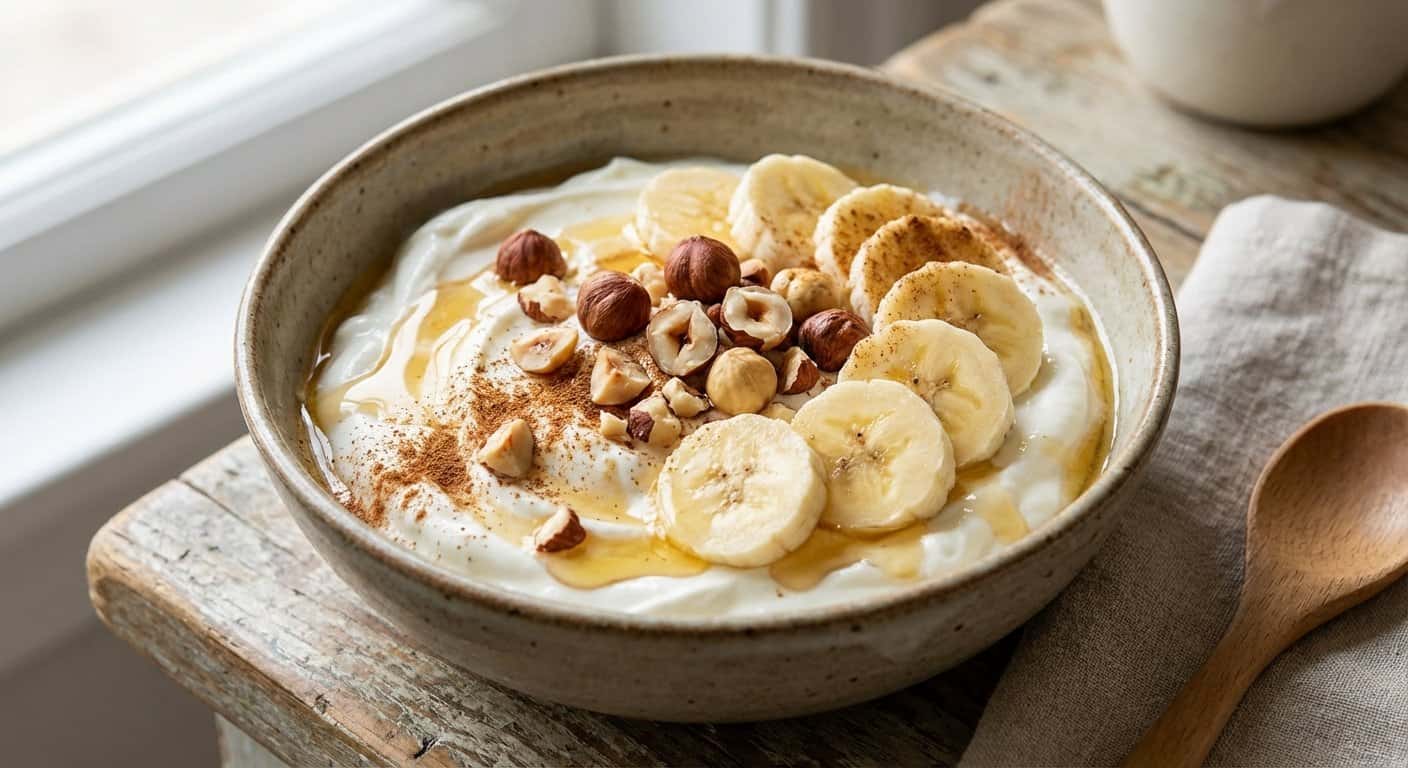 Bowl de Yogur con Plátano y Avellana