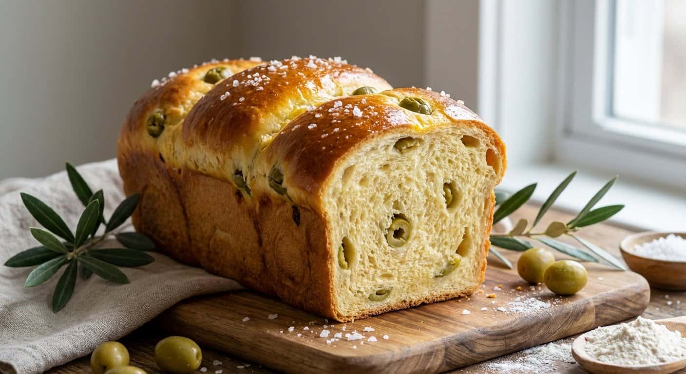 Brioche con Prefermento y Aceitunas