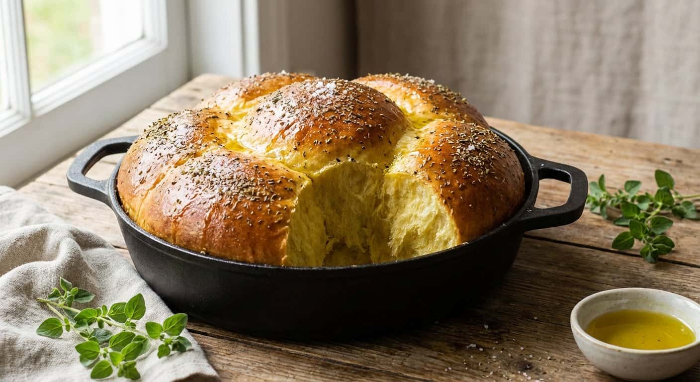 Brioche Horneado en Olla con Orégano