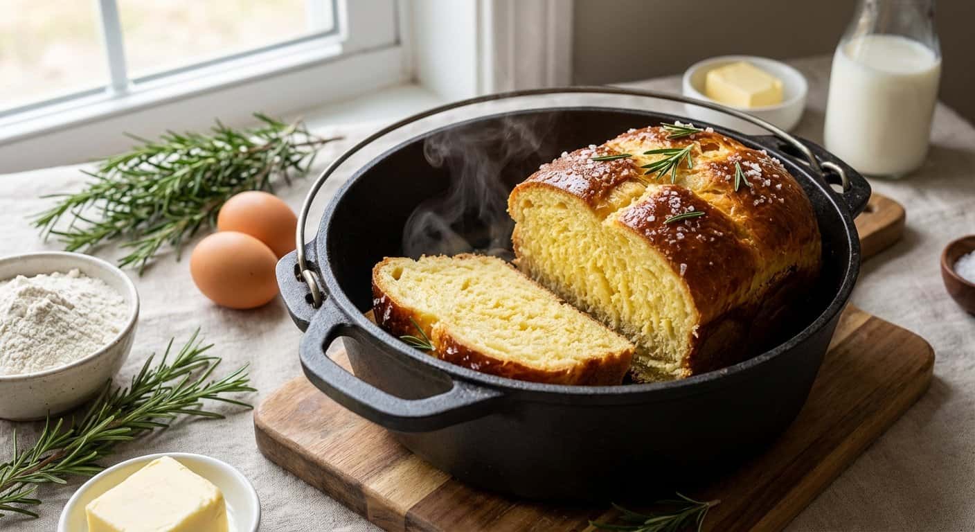 Brioche Horneado en Olla con Romero