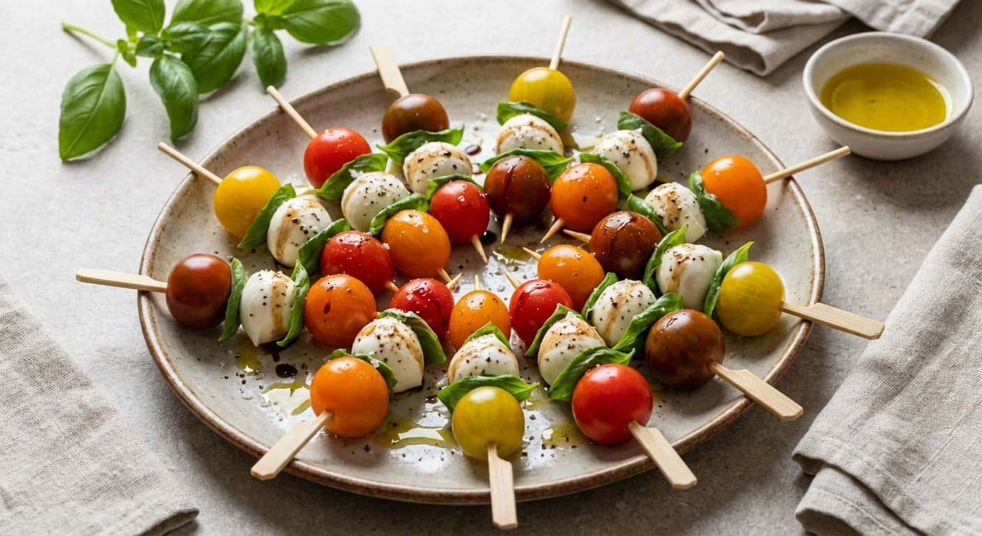 Brochetas Caprese
