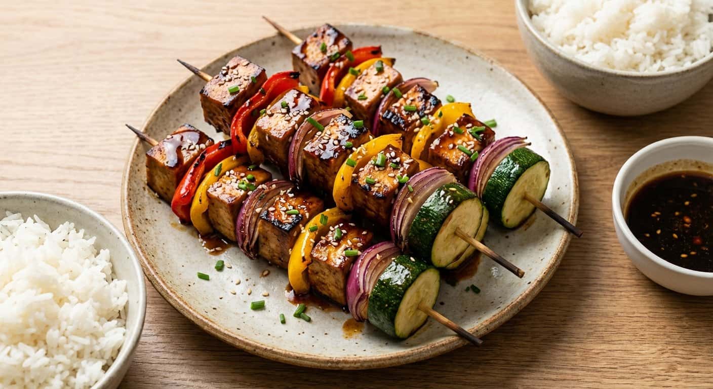 Brochetas de Tofu a la Parrilla