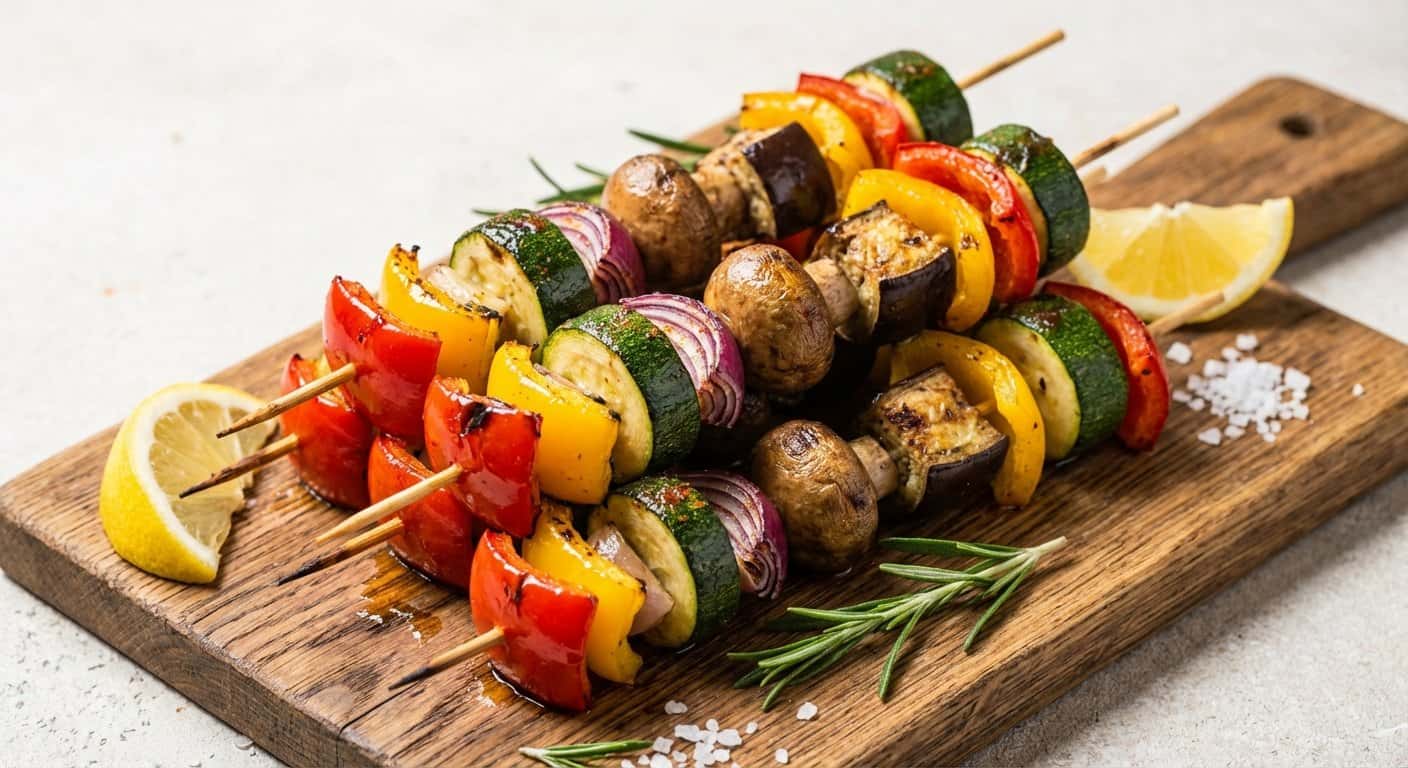 Brochetas de Verduras a la Barbacoa